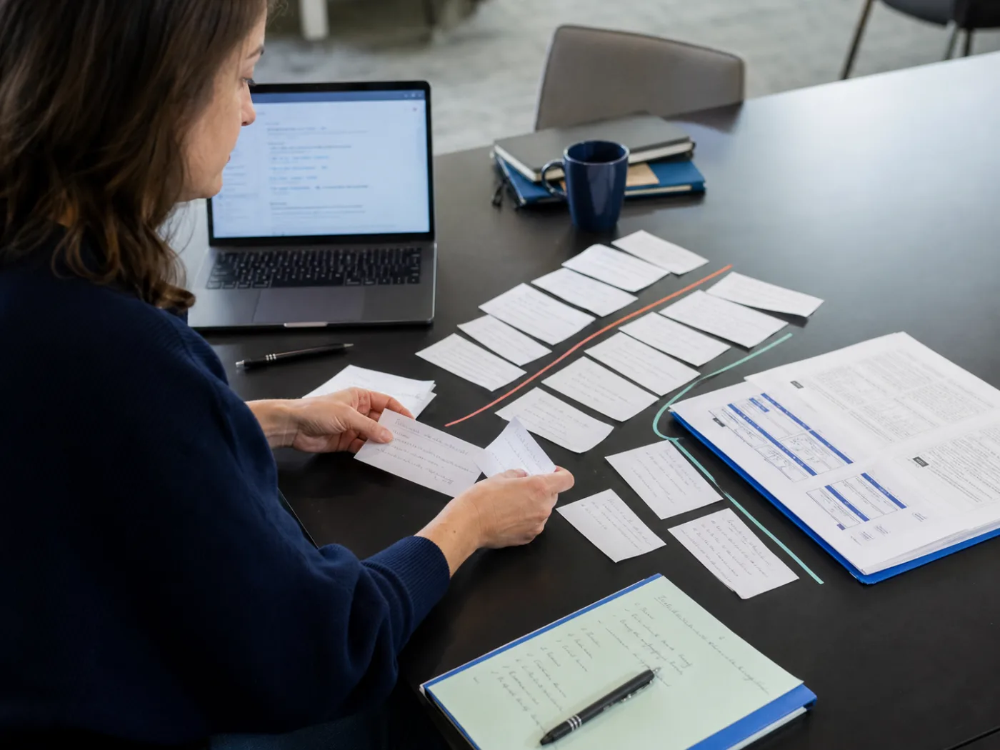 Support education lead grouping recurring software questions beside approved source material and an FAQ video outline.